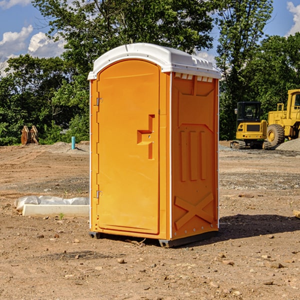 how often are the porta potties cleaned and serviced during a rental period in Mountain House